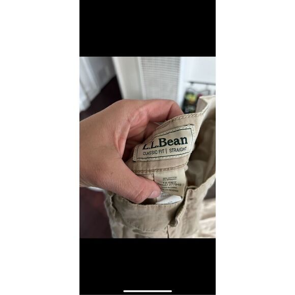 L.L. Bean Tan Classic Fit Straight Leg Khaki Pants Size 12 Petite Classic - Picture 11 of 14